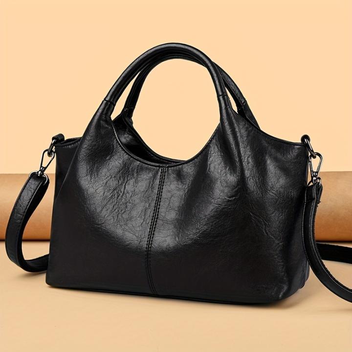 OmHome 2025 Bolso de Mano a la Moda, Bolso de Hombro para Mujer Elegante, Regalo para Mamá, Bolso Bandolera Casual con Cierre de Cremallera, Forro de Material Sintético, Correa Ajustable, Decoración sin Bordes, Varios Colores Disponibles