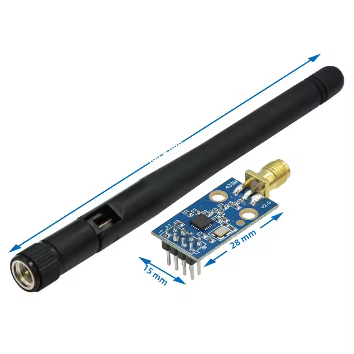 Módulo Inalámbrico CC1101 Con Antena SMA Para Arduino Transceptor 315/433/868/915MHZ Pack De 1/5/10pcs Regulador De Voltaje SMD - 1