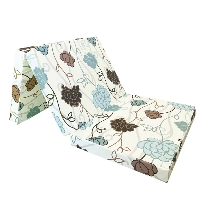 Acomoda Textil – Colchón Plegable con Espuma Alta Densidad y Funda Impermeable con Cremallera 180x90x8 cm. Colchoneta de Viaje para Ahorrar Espacio y Cama Invitados Cómodo y Resistente. - 1