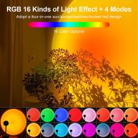 Lámpara De Noche Bluetooth Inteligente Proyector De Arcoíris Y Atardecer Para Decoración De Pared Hogar Y Café Luz De Ambiente De Mesa - details 3