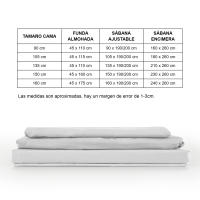 NQT Juego de Sabanas 3 Piezas para Cama de 90/105/135/150/160 - Sábanas Bajera Ajustable + Encimera y Funda de Almohada Color Blanco Beige Azul Rosa Verde - details 0