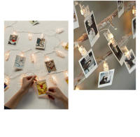 Luz De Cadena LED Para Fotos Y Decoración Navideña 1.5M/3M/6M Con Clips Fairy Operada Por Batería Para Bodas Y Fiestas - details 10