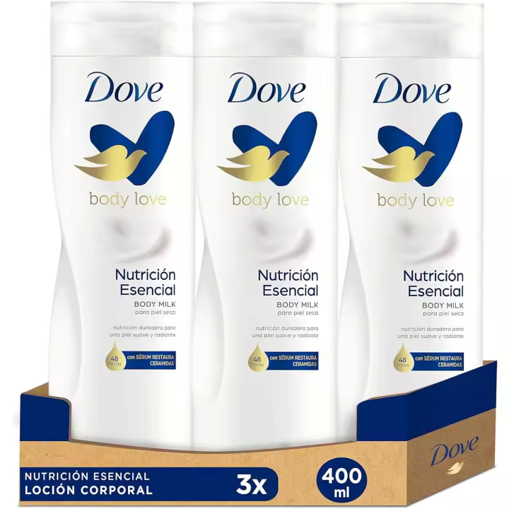 Crema Hidratante Corporal Nutrición Duradera Dove Sérum Restaura Ceramidas - Pack 3x400ml - 1