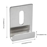 Clips De Espejo De Acero Inoxidable Soporte Para Pared Gancho Montaje En Pared Soporte De Espejo Sin Marco Para Decoración De Pared - details 6