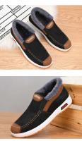 Botas De Algodón Para Hombre Invierno Antideslizantes Suelas Blandas Botas De Nieve Casuales Cómodas Planas De PVC Forradas Con Peluche - details 12