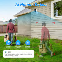 Cámara IP WIFI 4MP Batería Recargable Seguridad Al Aire Libre Vigilancia De Video 1080P HD Detección De Movimiento Humano Monitoreo De Bebé iCSee Negro - details 6