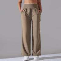 Pantalones Rectos De Pierna Ancha Para Mujer Casual Pantalones De Oficina Cintura Alta Holgados Para Danza Leggings Sin Costuras De Nylon - details 35