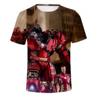 Camiseta Disney Iron Man 3D Cartoon Anime Streetwear Casual Oversized Para Hombres Mujeres Niños Chicos Y Niñas - details 5