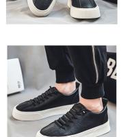 Zapatillas Blancas Para Hombre 2024 Moda Primavera Casual Con Cordones Punta Redonda Planas Zapatos Deportivos Ajuste Talla Normal - details 16