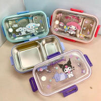 Caja De Almuerzo Sanrio Hellokitty Con Diseño De Kuromi Y Cinnamoroll Anti-Desbordamiento Para Niños Dividida Y Portátil Regalos De Anime Cartoon - details 5
