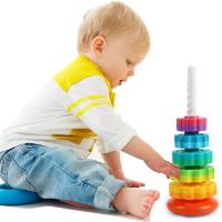 Torre De Arcoíris Giratoria Para Bebés Juguete Educativo Montessori Torre De Pila Giratoria Sensorial Regalo Para Niños Y Niñas Edad 1-6 Años - details 3