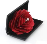 Creative Caja para anillos, Pequeña Caja para anillos, organizer para exhibir Joyas, ceremonias, presentación (Negro) - details 0