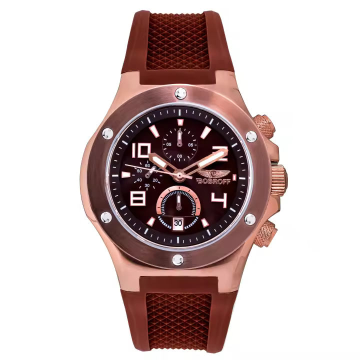 Bobroff Reloj Hombre Analogico Cuarzo con Correa de Caucho BF1002M65 - 1