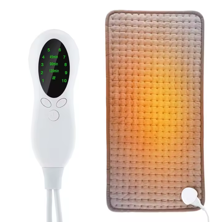 Manta eléctrica de fisioterapia, 10 velocidades, Control de temperatura, compresión caliente, alivio del dolor corporal, hombros, espalda, mantener caliente - 1