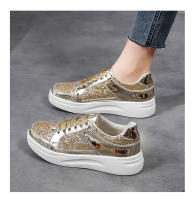 Zapatos Planos De Brillo Elegantes Y Moda Con Suela Gruesa Transpirables Ligeros Para Mujer Zapatos Deportivos Casuales Con Cierre De Lazo - details 12