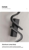 Lámpara De Pared LED Negra Para Interior Iluminación Moderna Para Sofa TV Dormitorio AC85-265V Sin Ajuste Dimmer Incluye Bombilla - details 4