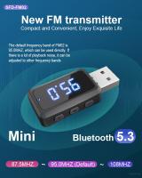 Transmisor y receptor Bluetooth 5,3 para coche, Kit de miniadaptador de Audio inalámbrico estéreo para Radio Fm, manos libres, llamada, alimentación USB - details 2