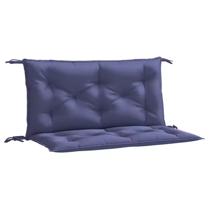 Banco de zapatos Jardín 2 UDS lienzo Oxford Azul Marine 100x50x7 cm - 1