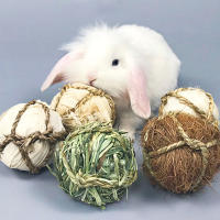 Juguete Para Mascotas Pequeñas 1pc Bola De Juego Para Hamster Guisante Duradera Hecha De Hierba Tejida Accesorios Para Jaula De Conejo - details 0