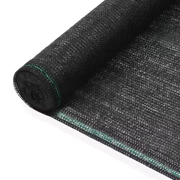 vidaXL Toldo para pista de tenis HDPE 1,2x50 m negro - 1