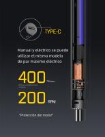 Juego De Destornilladores Eléctricos 58 En 1 Recargable Mini Kit Precision Para Reparación De Móviles Y Relojes Xiaomi Herramientas Domésticas DIY - details 9