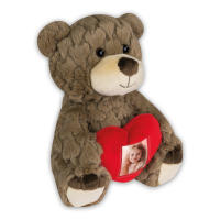 Zep Peluche Personalizable con foto, Teddy Brown, suave osito de peluche, color marrón, con corazón rojo para fotografía, temática de amor, apto para el hogar y la oficina, idea de regalo original. - details 1