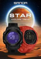 Reloj Deportivo Para Hombre SANDA Con Pedometro Calorías Resistente Al Agua 50M LED Digital Militar Relogio Masculino 2145 - details 0