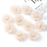 5Pcs Flores Artificiales De Chiffon Para Niñas Y Mujeres Adornos De Ropa Y Peinado Accesorios De Patch Para Celebraciones Y Decoración Del Hogar - details 5