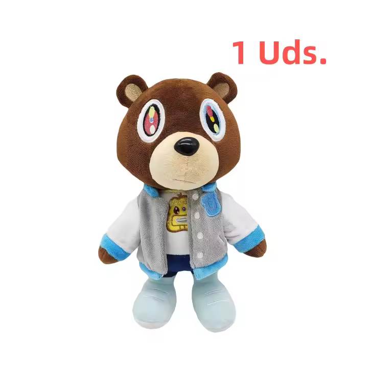Nuevos Juguetes De Peluche Kawaii Kanye Dropout Oso Teddy Suave Decoración Para Habitación Regalo De Cumpleaños 26cm - 1