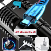 Linterna De Mano Recargable LED Alta Potencia Para Camping Con 4 Lámparas LED Y Luz Lateral COB Para Iluminación Al Aire Libre USB - details 3