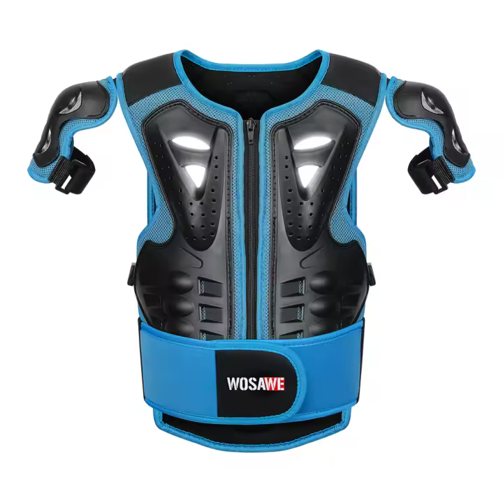 Chaleco De Armadura Para Niños WOSAWE Protector De Espalda Y Pecho Para Motocicleta Equipo De Protección De Motocross Con Esponja Antichoque - 1