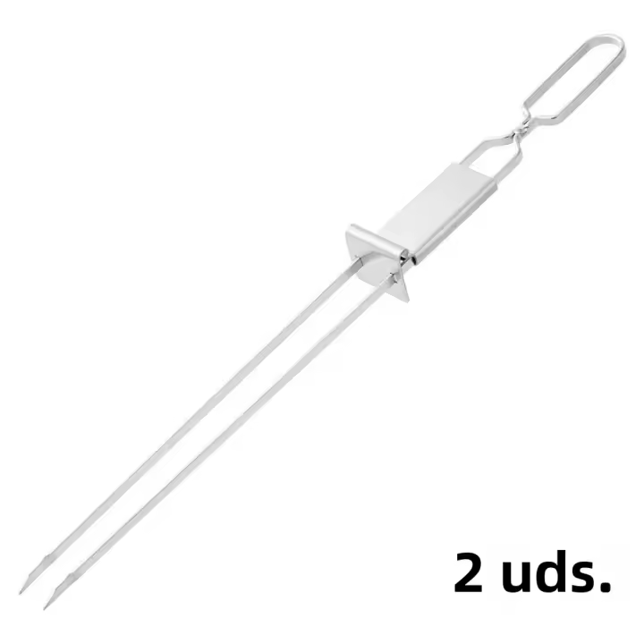 2/5/10Pcs Palillos De Barbacoa De Acero Inoxidable Con Placa Empuñadura Y Herramientas De BBQ Al Aire Libre Accesorios Para El Hogar - 1
