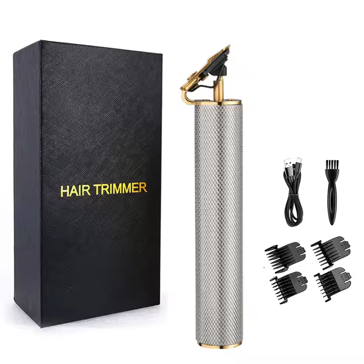 Cortadora de pelo eléctrica con cabezal de aceite, cabezal de afeitado con forma de T para tallar dientes, cortadora de pelo para cabeza calva, resistente al agua, cabezal de aceite USB - 1