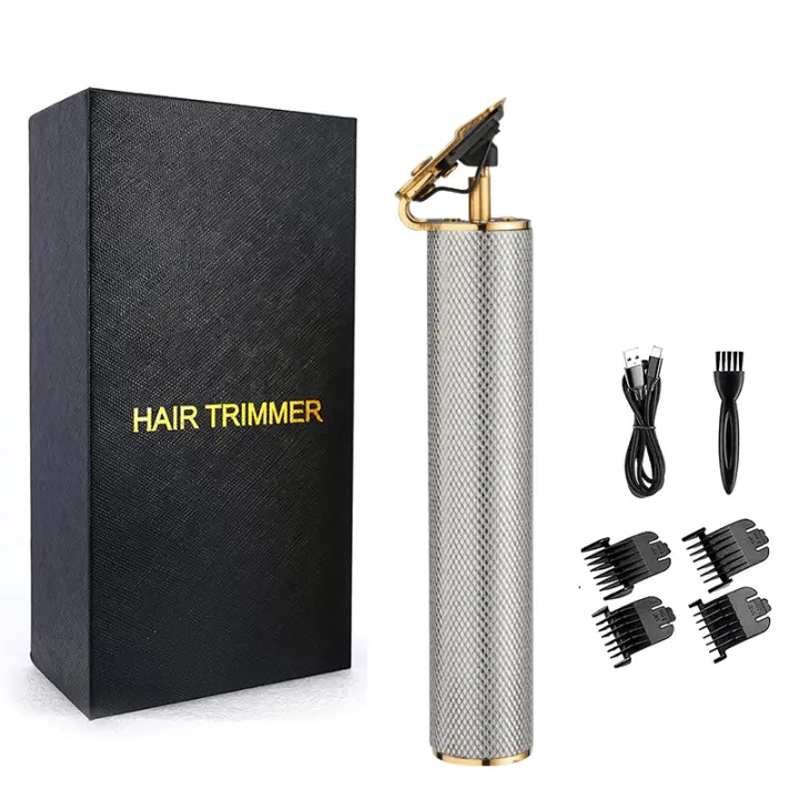 Cortadora de pelo eléctrica con cabezal de aceite, cabezal de afeitado con forma de T para tallar dientes, cortadora de pelo para cabeza calva, resistente al agua, cabezal de aceite USB - 1