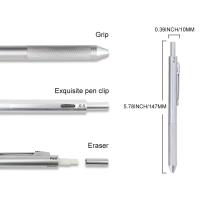Bolígrafo Multifuncional De Metal 4 En 1 Con Sensor De Gravedad Para Estudiantes 3 Colores Mezcla De Bolígrafo De Bola Y Lápiz Mecánico Set De Bolígrafo De Gel Para Firmar - details 1
