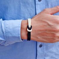 Pulsera De Hilo Tejido a Mano Con Nudo Infinito Y Símbolos Ucranianos Para Hombre Cierre Magnético Pulsera Masculina Cordón - details 2