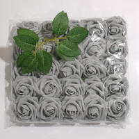 25pcs/Lote Rosa Artificial De PE De Alta Calidad Con Tallo Para Decoración De Boda Fiesta Cumpleaños Scrapbook Supplies - details 19