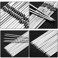 50Pcs Brochetas De Barbacoa Reutilizables Con Mango De Madera Acero Inoxidable Para Kebab Herramientas De Camping Al Aire Libre Y Picnic - details 3