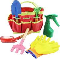 Herramientas de jardinería para niños, juego de 7 herramientas de jardinería con Regadera, Guantes, Rake, shovel, accesorios de jardinería, juegos de regunera para niños - details 0