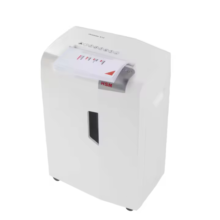 HSM X13 triturador de papel Corte en partículas 57 dB 4 mm Plata, Blanco - 1