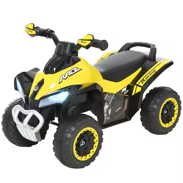 HOMCOM Quad Moto Correpasillo para Niños Mayores de 18-36 Meses con Función de Luces y Música Diseño Novedoso Soporta hasta 20 kg 67,5x38x44 cm - 1