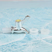 Grifo De Vino De Vidrio Plateado De 17mm Para Botella De Juego De Barro De Tanque De Agua 1PC Extensor De Grifo Para Baño - details 6