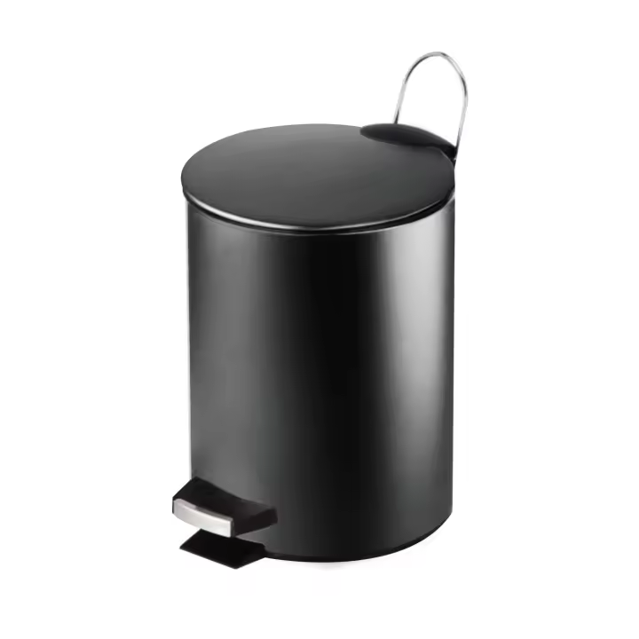 Papelera Baño Con Tapa de Metal 3L - Cubo de Basura Para Cocina, Habitación, Baño - 1