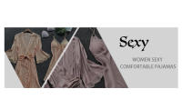Conjunto De Pijamas Para Mujer Leepwear 2PCS Satinado Con Camisola De Encaje Y Bata De Noche V-Neck Longitud Pierna Completa Estilo Básico Para Novia - details 1