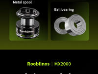 Carrete De Pesca Rooblinos MX Spinning Metal Completo Adecuado Para Aguas Dulces Y Saladas Cualquier Especie De Pescado Manija De Palanca Para Pesca En Oceano Río Lago Y Montaña - details 3