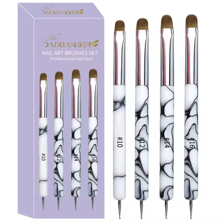 Kit De Pinceles Y Rotuladores Para Arte De Uñas Doble Finalidad Herramientas Profesionales Para Manicura Y Diseño De Uñas Francés - 1