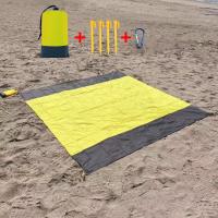 Outdoor Waterproof Picnic Blanket - Foldable Camping & Beach Mat with Storage Pocket, Polyester Plaid Ground Cover - details 13
