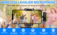 Micrófono para iPhone/Android microphone, Micrófono de solapa Plug and Play, cancelación de ruido, Micrófono Lavalier with Pantalla digital, mini Micrófono para Facebook, Youtube, Twitter, vídeos TIK Tok y transmisión en vivo - details 0