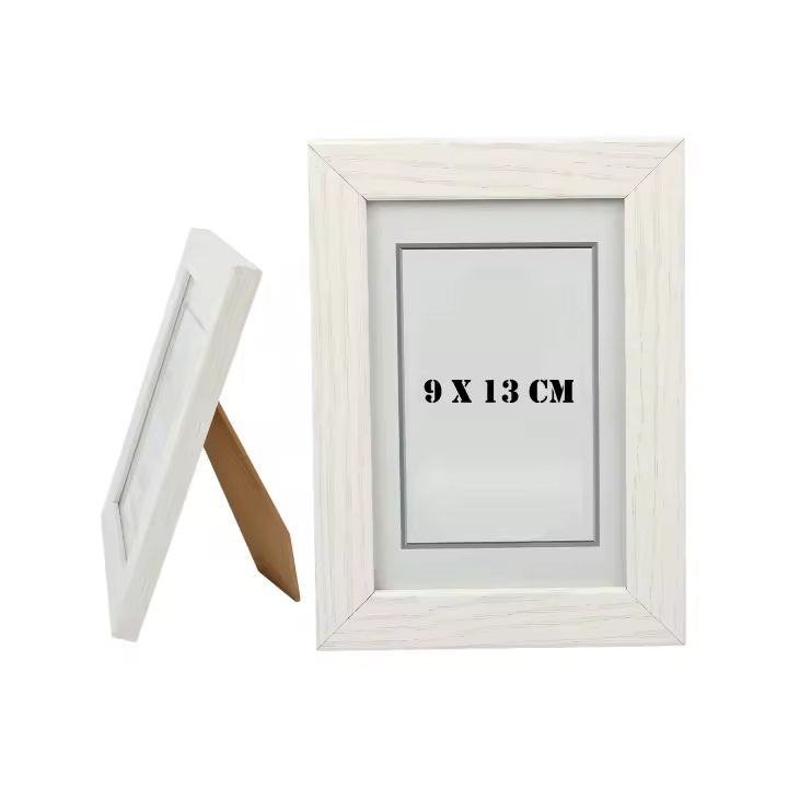 DEKORA SOUL Marco de Fotos Blanco de Madera con Vidrio y Metacrilato - Fabricado en Europa - Diversos Tamaños - 1