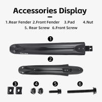 2Pcs Guardabarros De Bicicleta Universal Negro Resistente Al Polvo Y Salpicaduras Para Bicicletas De 26 27.5 Y 29 Pulgadas - details 8
